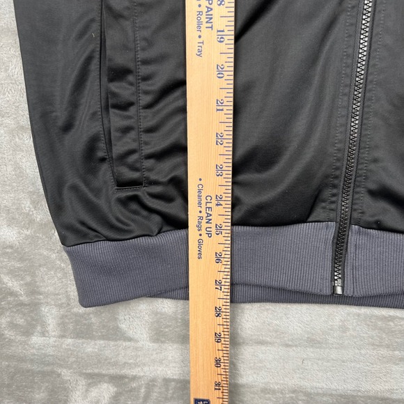 Guess Jeans Track Jacket 81 Black Grey Zip Up Bomber Style Large Mens - Picture 9 of 10